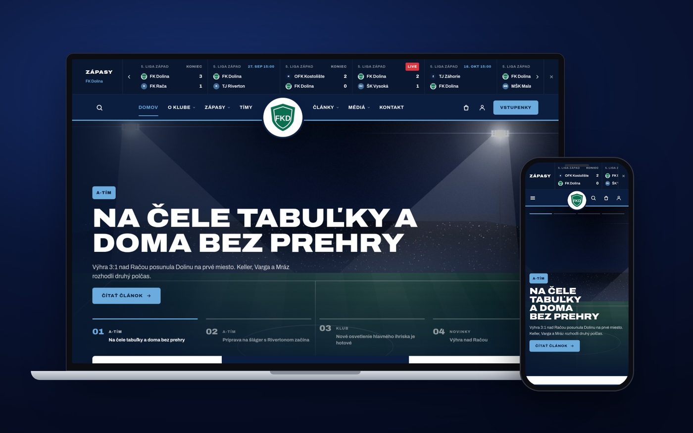 Šablóna Elita na notebooku a mobile
