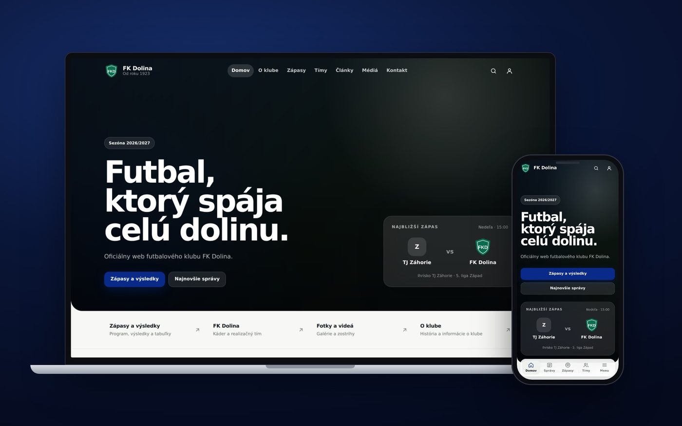 Šablóna Moderná na notebooku a mobile